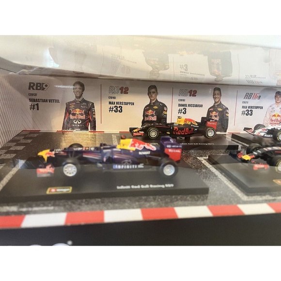 RARE Oracle Red Bull Racing Formula 1 F1 1:43 Scale Die Cast Metal 6 PACK - Picture 7 of 16
